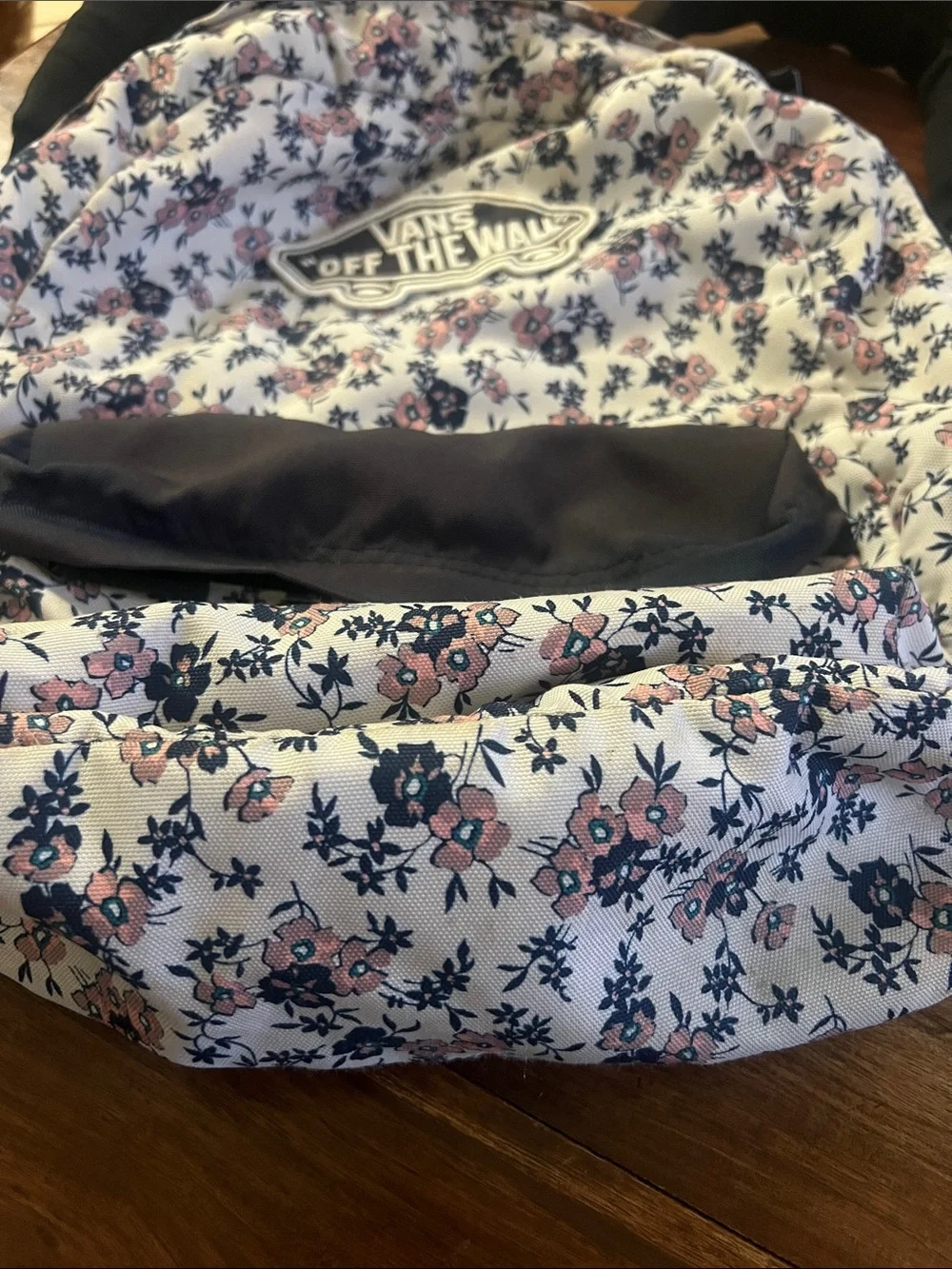 Vans Floral Backpack in Pink and Black